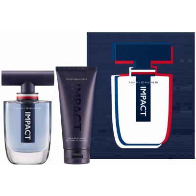 Tommy Hilfiger Impact EDT 100 ml + Tommy Hilfiger Impact EDT 4 ml + Tommy Hilfiger Hair & Body Wash sprchový gel na tělo a vlasy 100 ml dárková sada – Zbozi.Blesk.cz