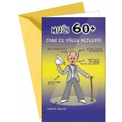 ARGUS Vtipné přání k 60. narozeninám CZ 190-630-c – Zboží Dáma
