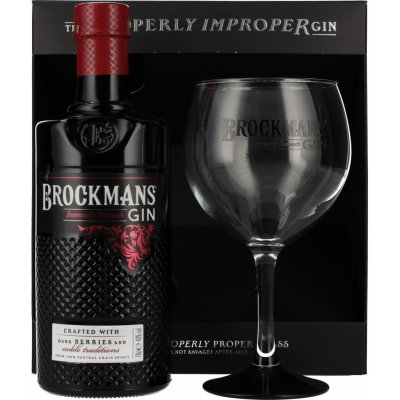 Brockmans Intensely Smooth Premium Gin 40% 0,7 l (dárkové balení 1 sklenice) – Zboží Mobilmania