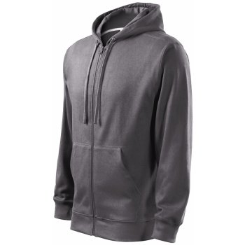 Trendy Zipper s kapucí a zipem 410 MALFINI ocelově šedá