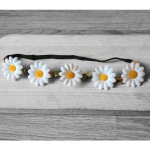 Květinové čelenky Sunflower Bílá