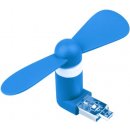 Gadgets Mini větráček pro mobilní telefony s microUSB konektorem modrá