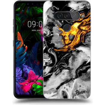 Pouzdro Picasee silikonové LG G8s ThinQ - Black Gold 2 čiré