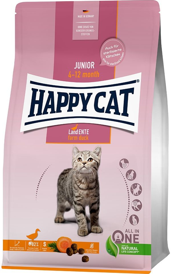 Happy Cat Supreme KITTEN & JUNIOR Junior Land Ente 1,3 kg