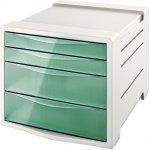 Esselte ColourIce plastový box 4 zásuvky transparentní zelený – Hledejceny.cz