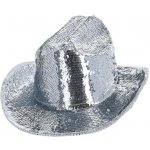 Kovbojský klobouk s flitry stříbrný