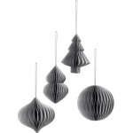 Broste Dekorační papírové ozdoby SET 4ks zelené – Hledejceny.cz