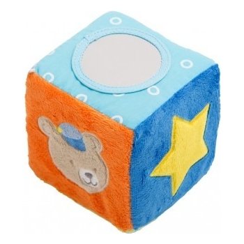 Rotho Soft Toys "Play cube with rattle" Měkká hrací kostka s chrastítkem