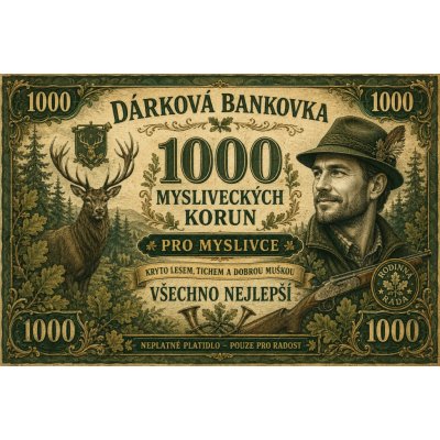 Bezvadary.cz | Dárková bankovka pro myslivce k narozeninámA3 42x30cm db21 – Hledejceny.cz