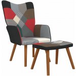 VidaXL 328188 relaxační se stoličkou patchwork textil – Zbozi.Blesk.cz