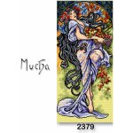 VTC Vyšívací předloha 70251/2379 mucha Podzim fialovo-zelená 24x51cm