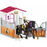 SCHLEICH Horse Club® 42437 Box pro koně s Tori a Princess – Zboží Mobilmania