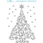 Vánoční okenní dekorace Vánoční stromek s glitry 25x35cm 951089 – Hledejceny.cz