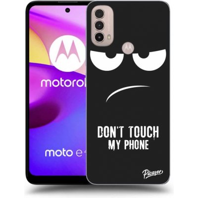 Pouzdro Picasee silikonové Motorola Moto E40 - Don't Touch My Phone černé