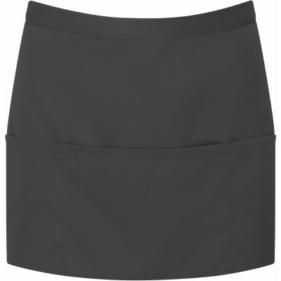 Premier Zástěra Colours PR 155 do pasu s kapsou krátká COT39015566099-charcoal – Hledejceny.cz