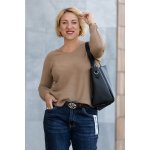Italy fashion Dámský svetr COCOA Šalvějová, – Zboží Dáma