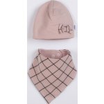 New Baby Kojenecká čepička s šátkem na krk Missy šedá – Zboží Dáma