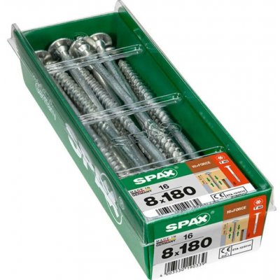 Spax Vrut talíř.hlava Hi.Force T-Star+ T40 4CUT část.závit Wirox 8x180 mm 16 ks – Hledejceny.cz