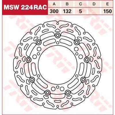 TRW MSW224RAC brzdový kotouč, přední HYOSUNG GV 650 AGUILA rok 04-14