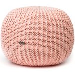 Justin Design Pletený puf velký světle malinový – Zboží Dáma