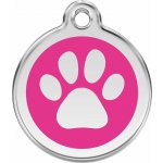 Red Dingo známka Paw Print Hot Pink Tlapka tmavě růžová S 20 mm – Zboží Dáma