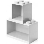 LEGO® Brick dětská police bílá 31.8 cm, 15.9 cm, 21.1 cm – Sleviste.cz