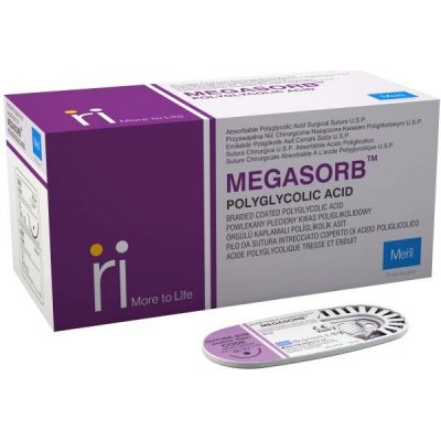 Meril MEGASORB TM polyglykolové šítí - PGA VIO 2-0 X 90-30MM HC RC – Hledejceny.cz