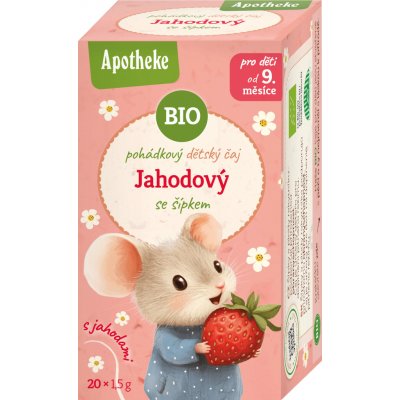 Apotheke BIO Pohádkový dětský čaj jahodový se šípkem 20x1,5 g – Zboží Dáma
