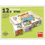 Dino obrázkové kostky Hezký den 12 kostek – Zboží Dáma
