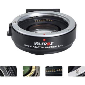 Viltrox EF-EOS M2 adaptér objektivu Canon EF na tělo EF-M Speed Booster