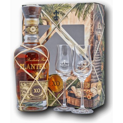 Planteray 20th Anniversary XO 40% 0,7 l (dárkové balení 2 skleničky) – Hledejceny.cz