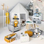 Atmosphera dětský stan ve tvaru domečku White – Zboží Mobilmania
