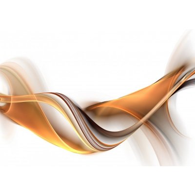 WEBLUX 46260957 Fototapeta vliesová Elegant gold fractal waves Elegantní zlaté fraktální vlny rozměry 270 x 200 cm – Zboží Mobilmania