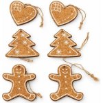 DECOLED Sada vánočních ozdob na stromeček, 6,5 × 9 cm, korek, balení 9 ks – Hledejceny.cz
