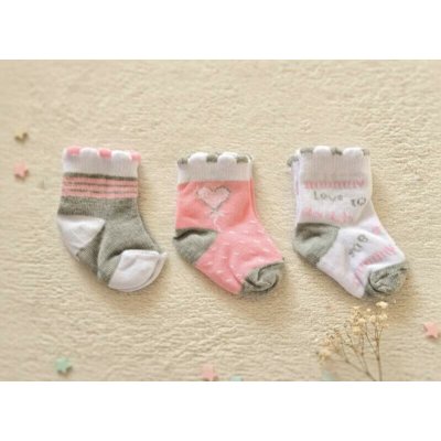 Kojenecké ponožky 3 kusy LOVE – Hledejceny.cz