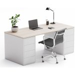 Plan s úložným prostorem Block B03 bílý / dub přírodní – Sleviste.cz