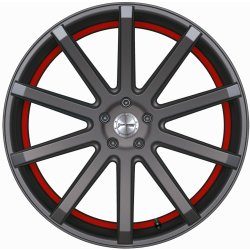 Corspeed Deville 9x20 5x120 ET42 gunmetal trim red