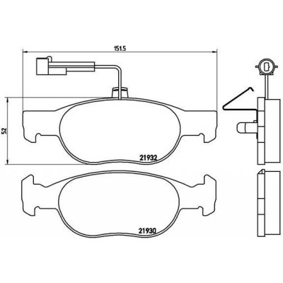 Sada brzdových destiček, kotoučová brzda BREMBO P 23 113 (P23113)