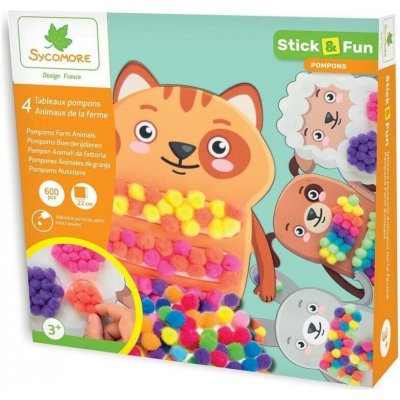 Sycomore Stick&Fun Zdobení bambulkami - Hospodářská zvířata 4 ks – Zboží Dáma