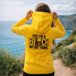 YES I’M A BITCH BADAZZ dámská mikina s potiskem streetwear Žlutá – Hledejceny.cz