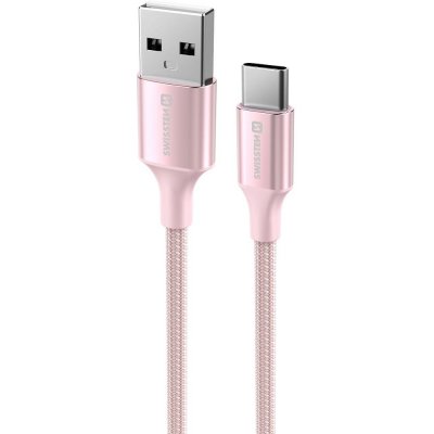 Swissten 71521311 USB / USB-C, 1,5m, růžový – Sleviste.cz