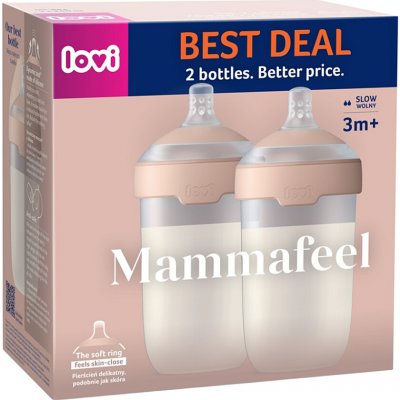 Lovi Mammafeel Bottle kojenecká láhev 3 m+ 2 x 250 ml – Sleviste.cz