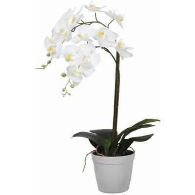Umělá Orchidea bílá 65 cm – Zboží Mobilmania
