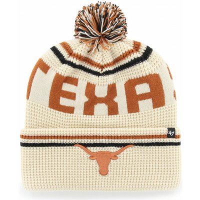 47 Brand Pánská zimní čepice Texas Longhorns NCAA Quattrle Waffle Cuffed Knit with Pom – Hledejceny.cz