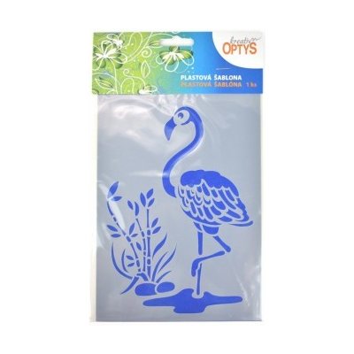 Plastová šablona 20 x 15 cm Plameňák – Zboží Dáma