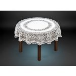 MyBestHome Žakárový ubrus Musk bílá Ø 100 cm – Zboží Dáma