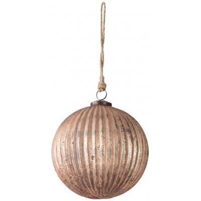 Clayre & Eef Zlato bronzová vánoční koule s žebrováním a patinou - Ø 16*16 cm – Hledejceny.cz