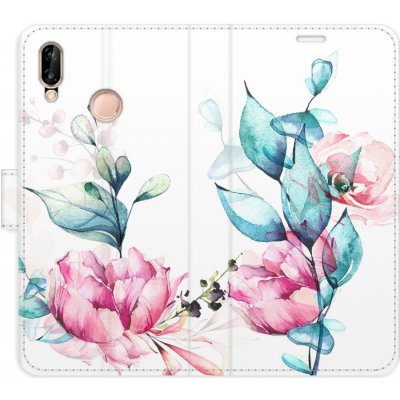 Pouzdro iSaprio Flip s kapsičkami na karty - Beautiful Flower Huawei P20 Lite – Zboží Mobilmania