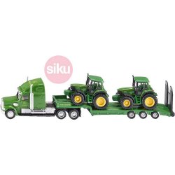 SIKU 1837 Tahač s podvalníkem a dvěma traktory John Deere32215D 1:87