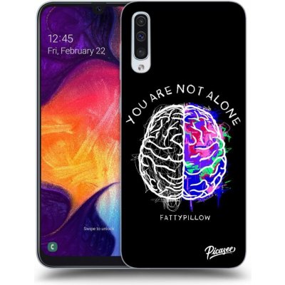 Pouzdro Picasee silikonové Samsung Galaxy A50 A505F - Brain - White černé – Zboží Mobilmania